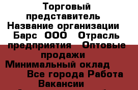 Торговый представитель › Название организации ­ Барс, ООО › Отрасль предприятия ­ Оптовые продажи › Минимальный оклад ­ 20 000 - Все города Работа » Вакансии   . Архангельская обл.,Архангельск г.